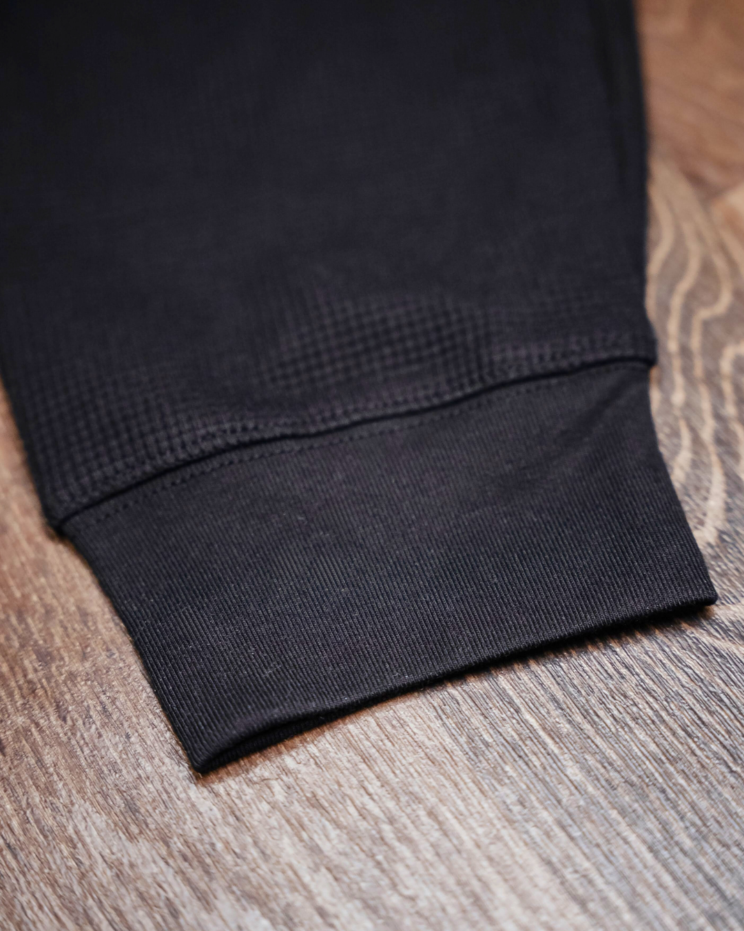 WAFFLE RAGTOP LONG T-SHIRTS BLK