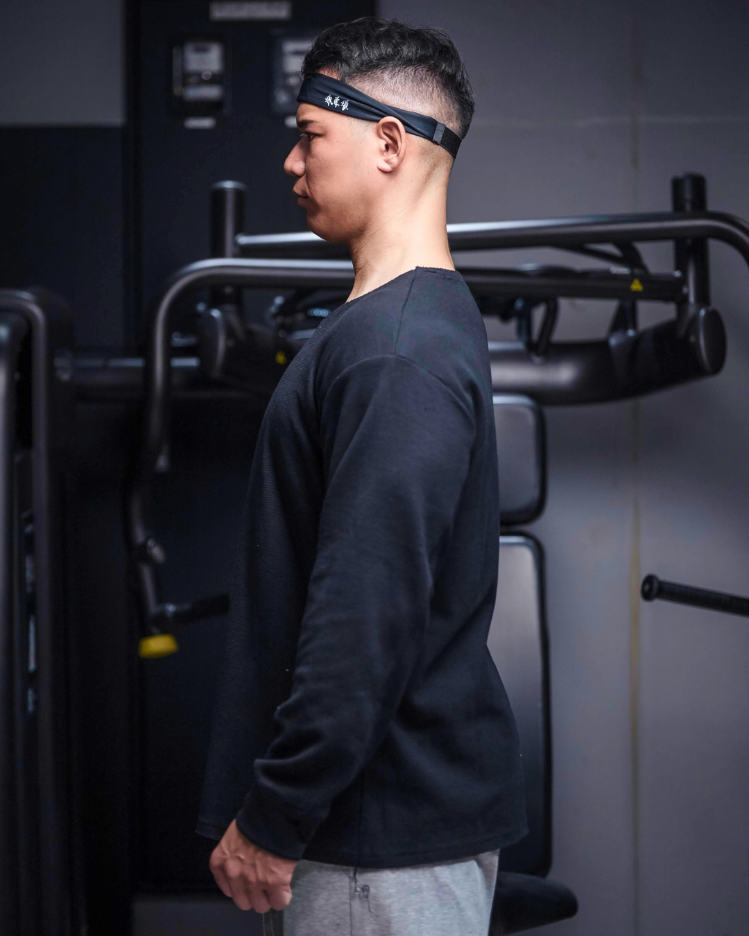 WAFFLE RAGTOP LONG T-SHIRTS BLK