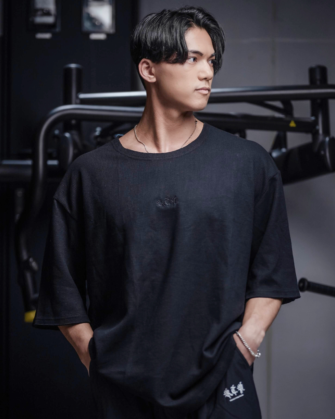 WAFFLE T-SHIRTS BLK【R.T.P.】