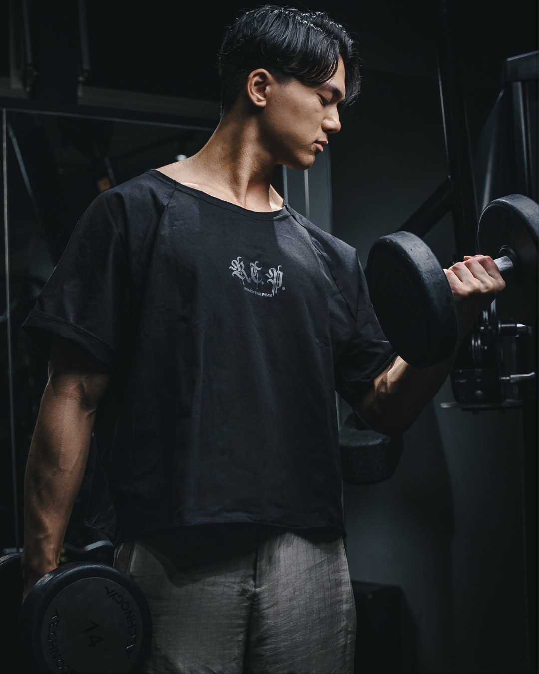 RAGTOP T-Shirts KHAKI&BLK