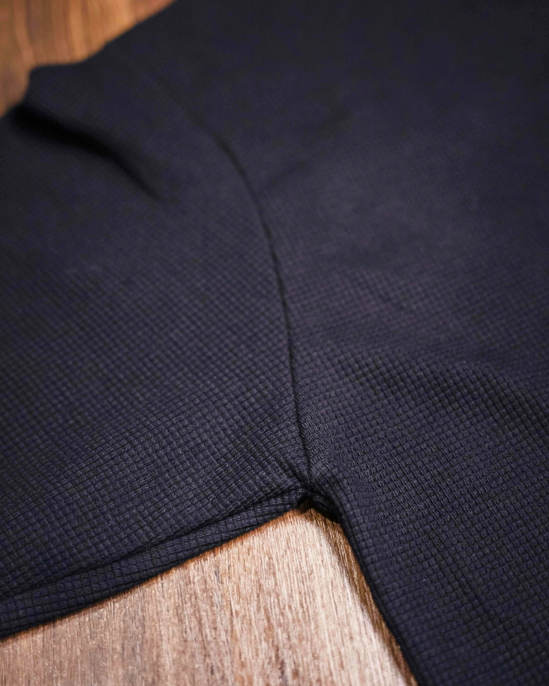 WAFFLE RAGTOP LONG T-SHIRTS BLK
